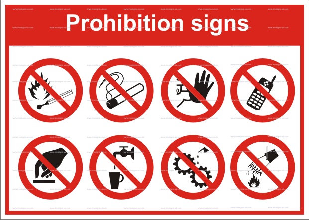 Prohibition signs  - 1