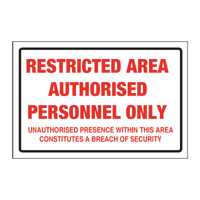 ISPS code signs & Security signs  - 1