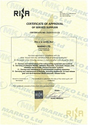 RINA Certificate of approval